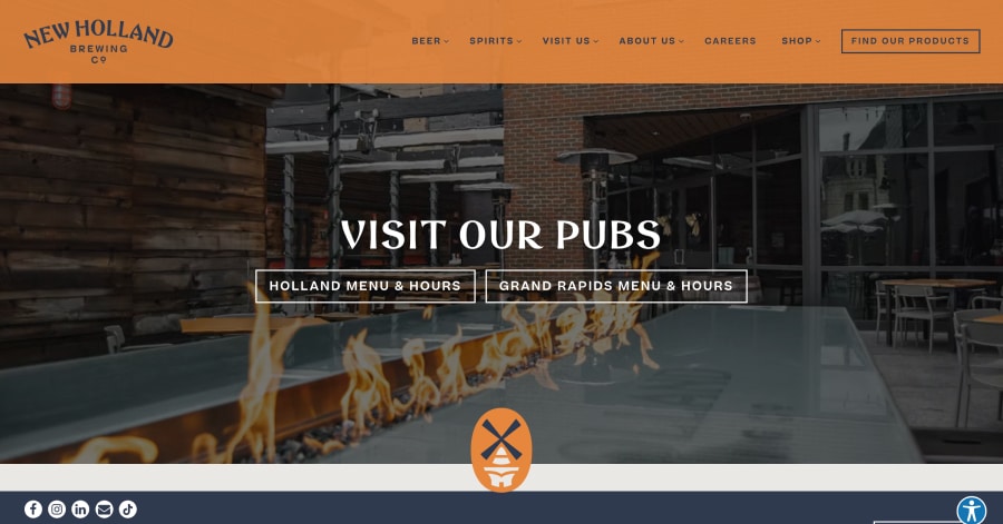 New Holland - Microbrewery Website Example