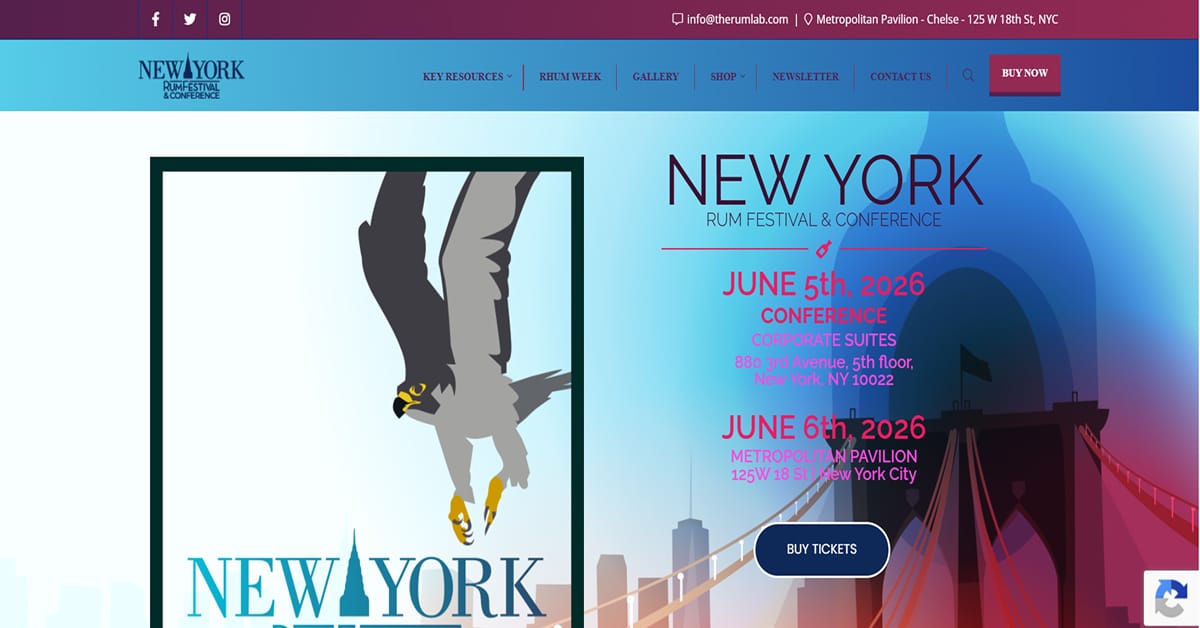 New York Rum Festival - Event Website Design