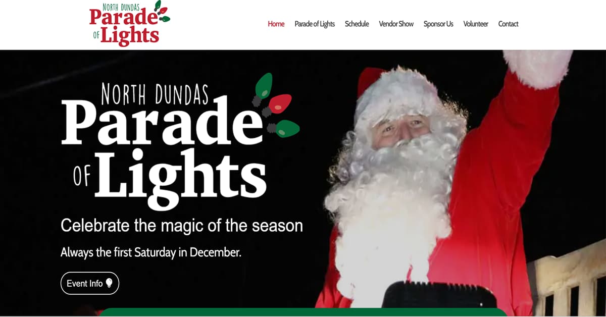 North Dundas - Event Website Design