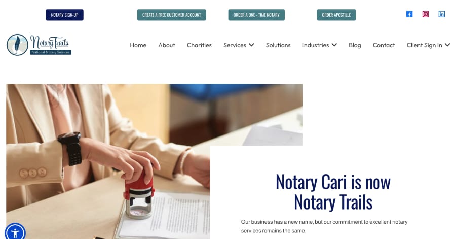 south bay notary - notary website examples