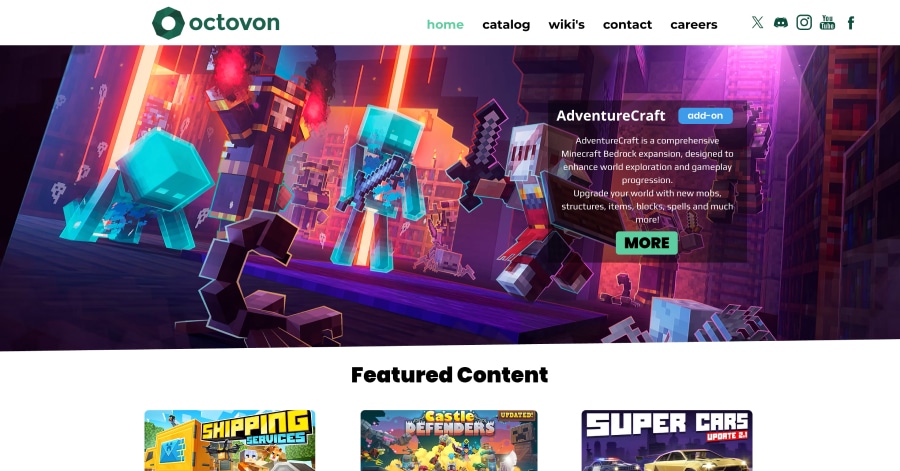 Octovon - Gaming Website Example Octovon - Gaming Website Examples