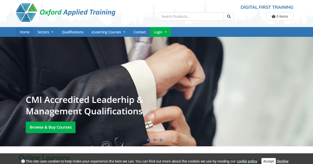 Oxford Applied Training - Training Website Oxford Applied Training - Training Website Examples