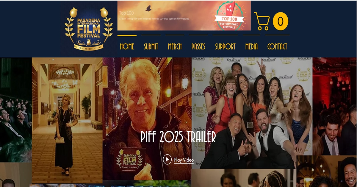 Pasadena International Film Festival - Event Website Design Pasadena International Film Festival