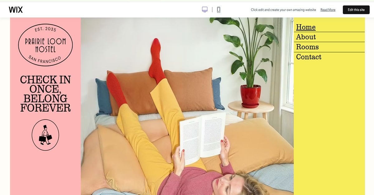 Praire Loom Hostel - Travel Agency Website Template Mount Sleet Template - Travel Agency Website Templates