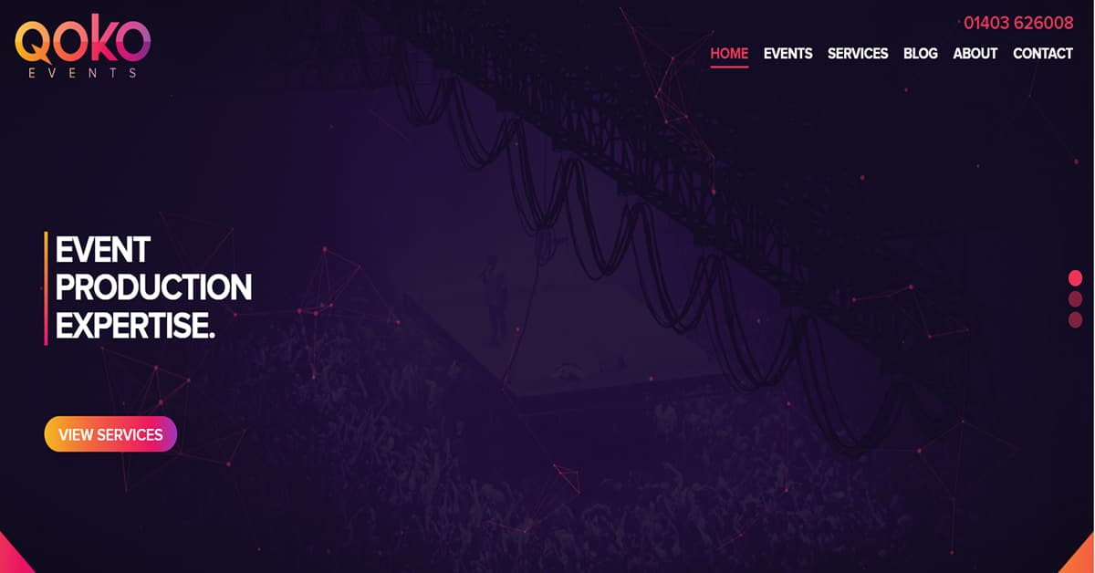 Qoko Events - Event Website Design