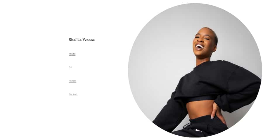 Shaila Yvonne - Model Website Examples