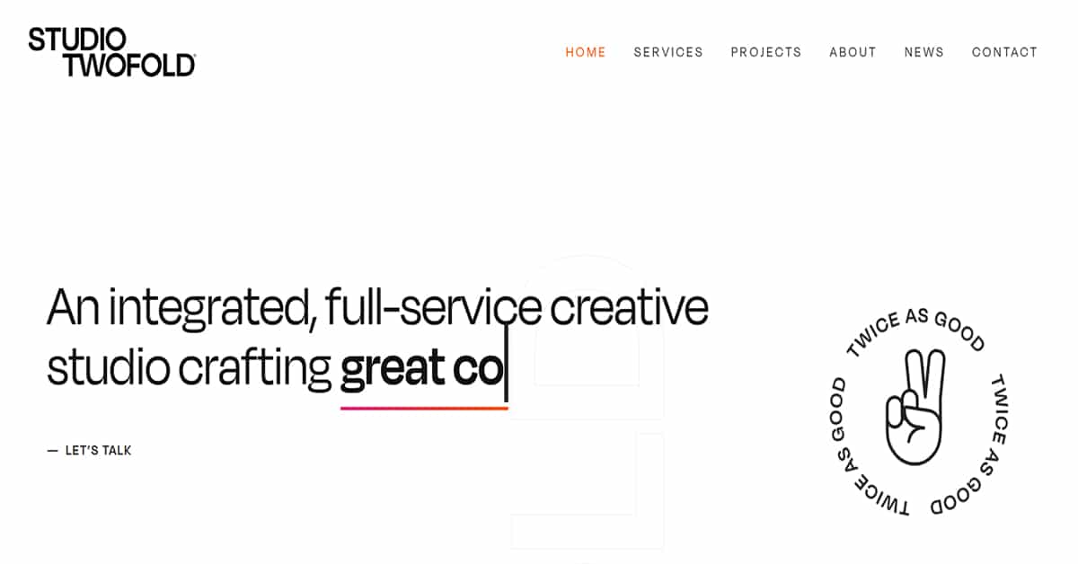Studio Twofold Webdesign Website Example