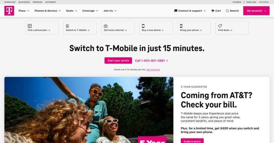 T-Mobile - Membership Website Example T-Mobile - Membership Website Example
