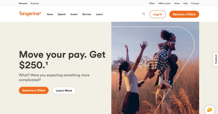 Tangerine - Orange Website Example