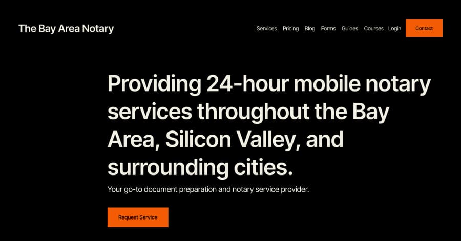 young mobile notary - notary website examples