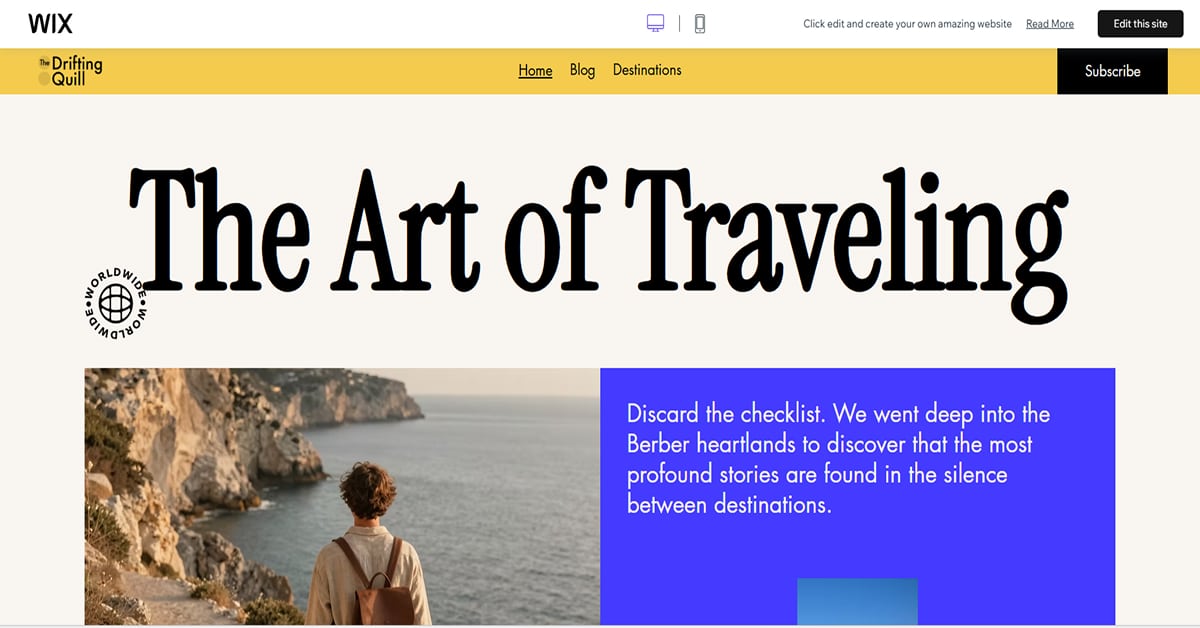 The Drifting Quil - Travel Agency Website Template Mount Sleet Template - Travel Agency Website Templates