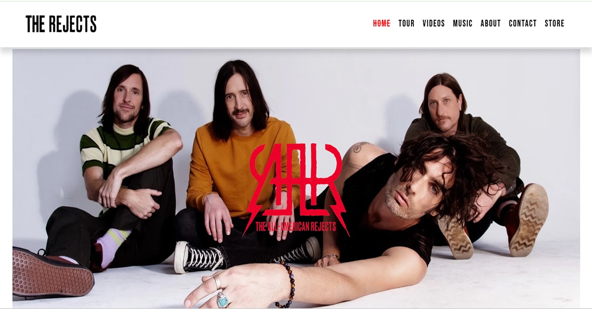 The Rejects - Event Website Design