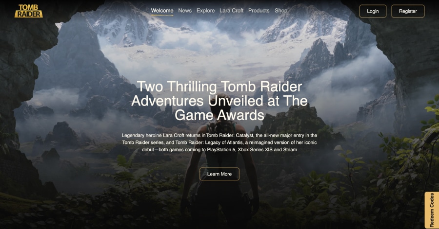 Tomb Raider - Gaming Website Example Tomb Raider - Gaming Website Example