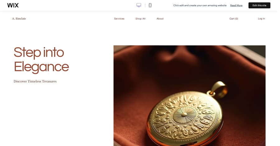 A. Sinclair - Jewelry Website Template Bowtie - Jewelry Website Templates