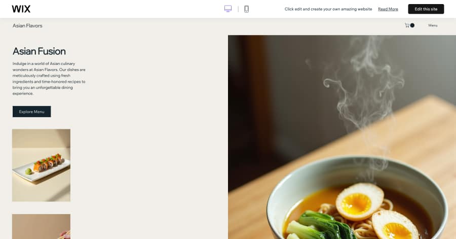 Asian Flavors - Japanese Website Template Zia - Japanese Website Templates