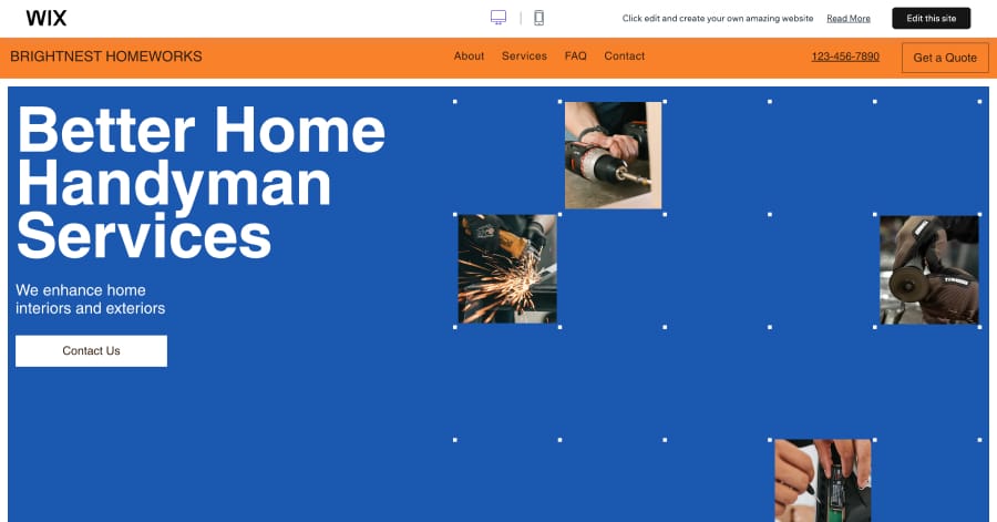 Brightnes Homeworks - Handyman Website Template Fox Template