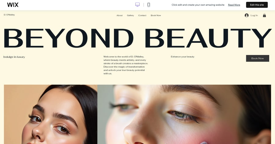 D. O'Malley - Makeup Artist Website Template Beauty & Co - Makeup Artist Website Templates