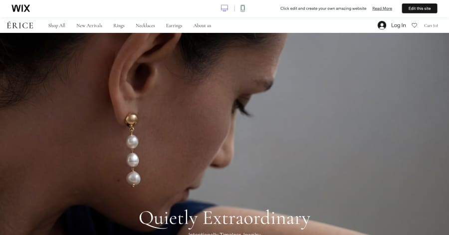 Erice - Jewelry Website Template Bowtie - Jewelry Website Templates