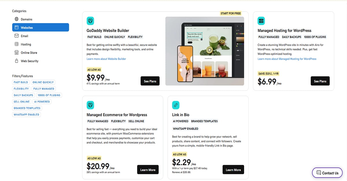 GoDaddy Pricing