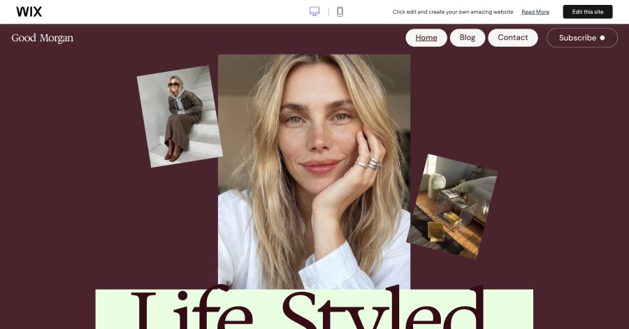Good Morgan - Influencer Website Template Pieces - Influencer Website Templates