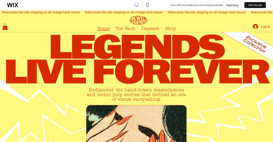 Ink Well Legends - Illustrator Website Template ground floor - furniture website template