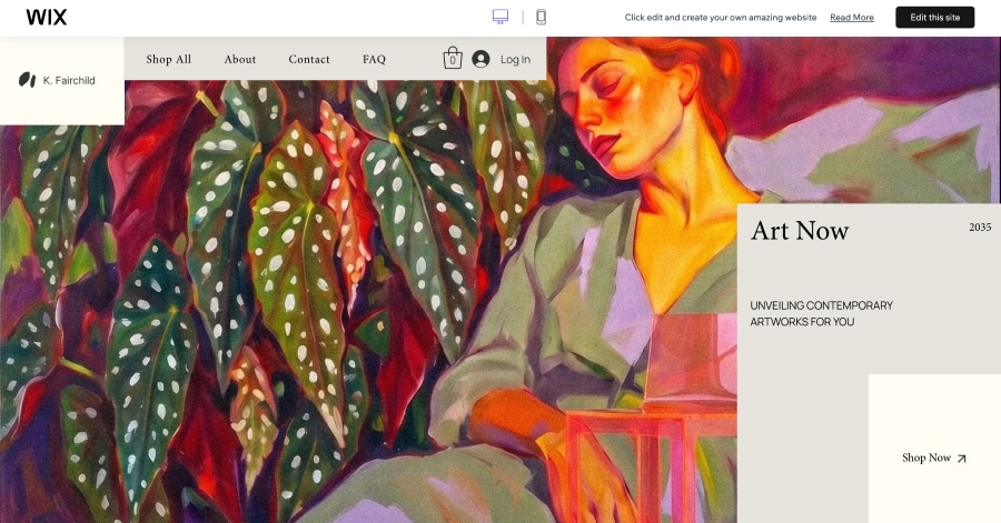 K. Fairchild - Illustrator Website Template ground floor - furniture website template
