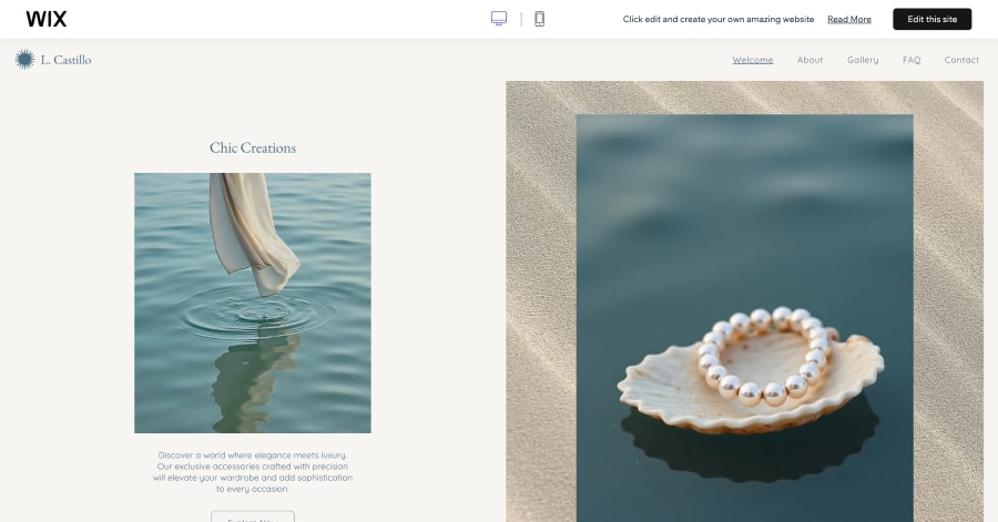 L. Castillo - Jewelry Website Template Bowtie - Jewelry Website Templates