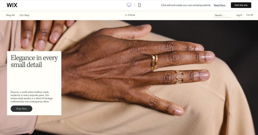 L. Chena - Jewelry Website Template Bowtie - Jewelry Website Templates