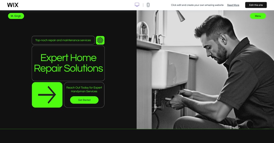 M. Singh - Handyman Website Template Fox Template