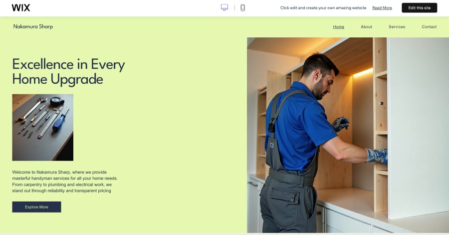 Nakamura Shop - Handyman Website Template Fox Template