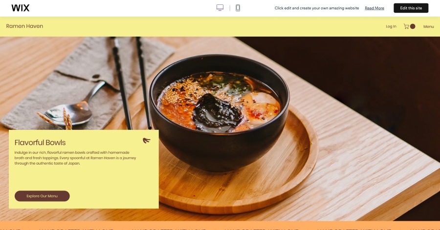 Ramen Haven - Japanese Website Template Zia - Japanese Website Templates