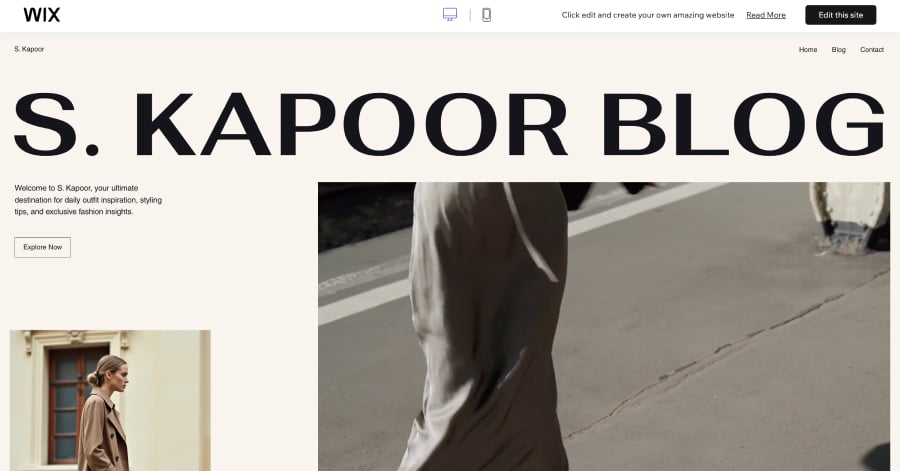 S. Kapoor - Influencer Website Template Pieces - Influencer Website Templates