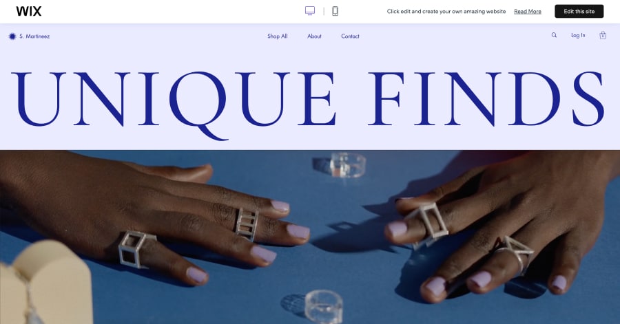 S. Martinez - Jewelry Website Template Bowtie - Jewelry Website Templates