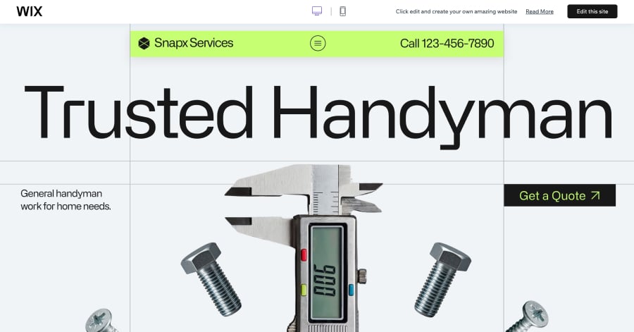 Snapx Services - Handyman Website Template Fox Template