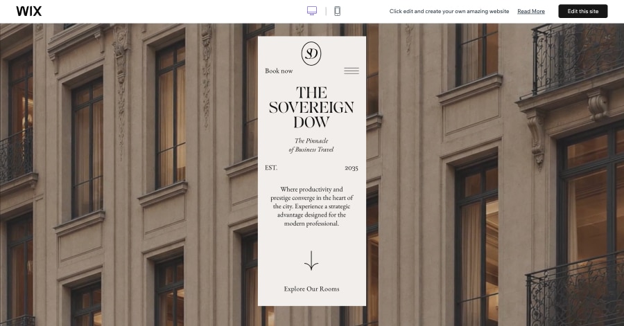 The Sovereign Dow - Hotel Website Template Thunder Template