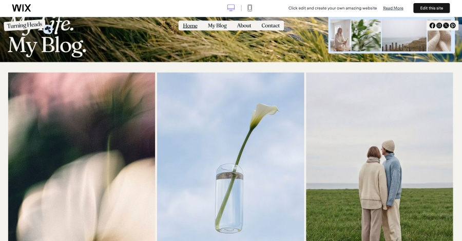 Turning Heads - Influencer Website Template Pieces - Influencer Website Templates