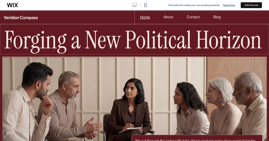 Verdian Compass - Politician Website Template G. Florence - Politician Website Templates