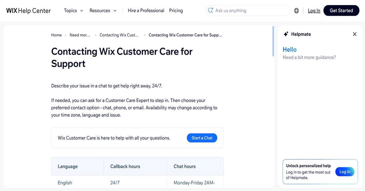 Wix Help Center
