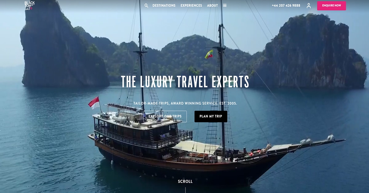 Black Tomato - Travel Agency Website