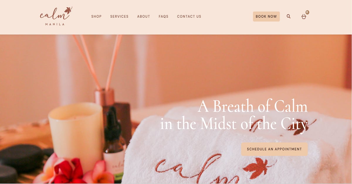 Calm Manila - Spa Website