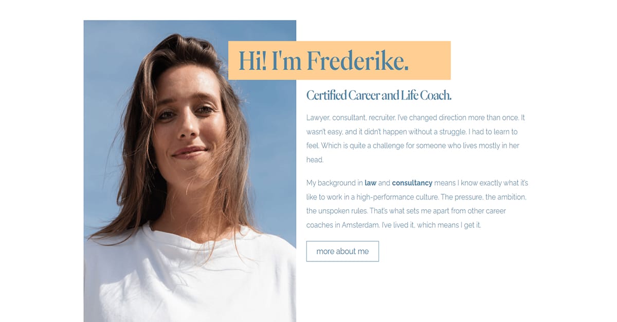 Fredirike - Career Coach Website