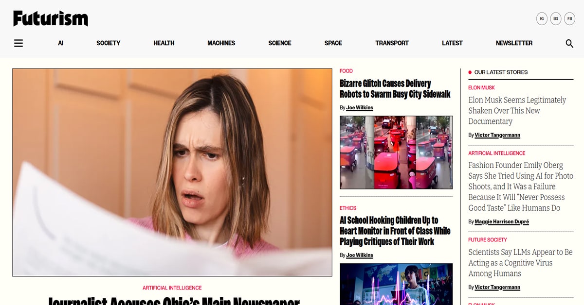 Futurism - Futuristic Website Calvin Pausania Wix Website Example