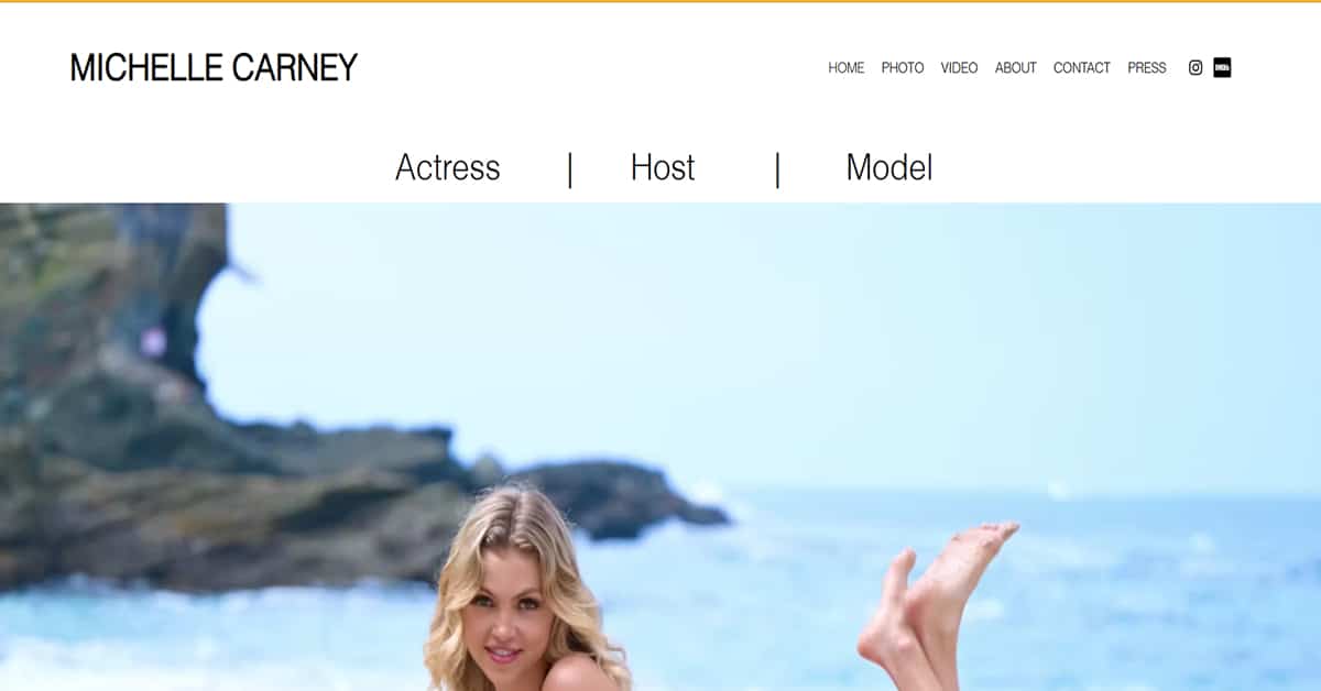 Michelle Carney - Female Model Website Example Laura Granja - Model Website Examples