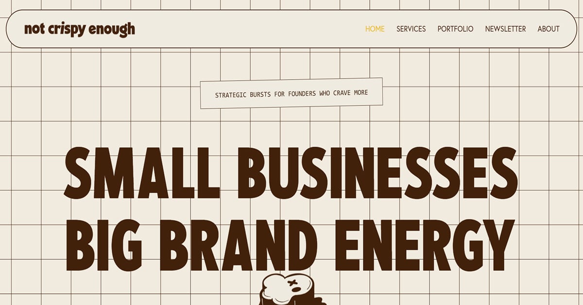 Not Crispy Enough - Startup Website Design