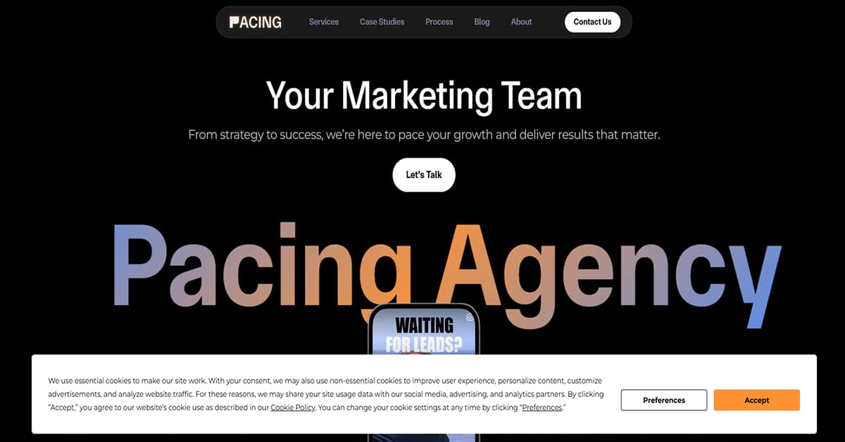 Pacing Agency - CRO Website