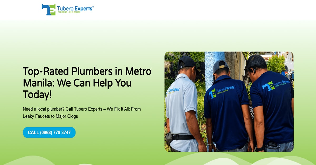 Tubero Experts - Plumber Website Design Central London Plumbers - Plumbing Website Examples