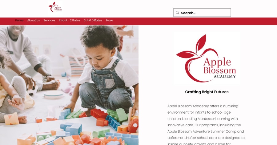 Apple Blossom Academy - Childcare Website Examples Apple Blossom Academy - Childcare Website Examples