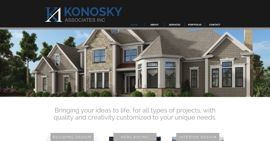 Konosky Associates - Architecture Website Examples Konosky Associates - Architecture Website Examples