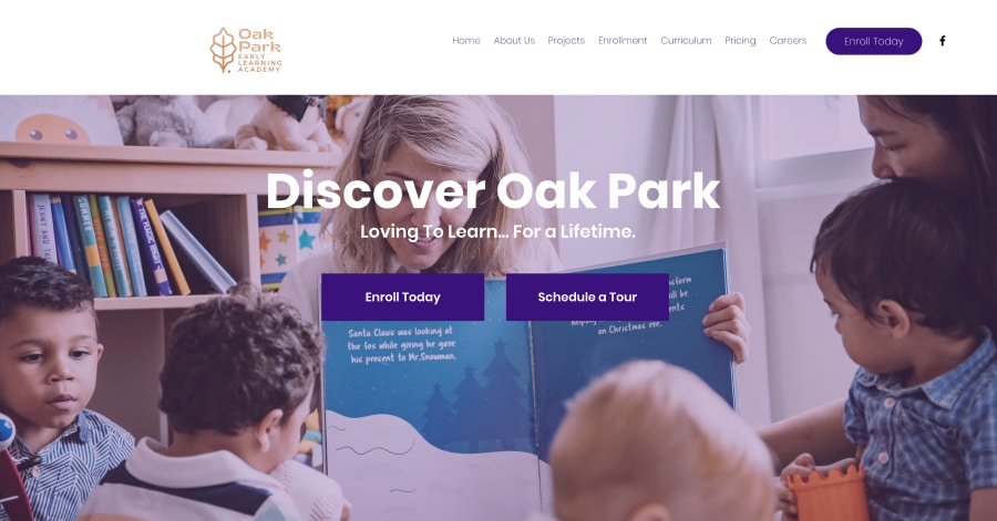 Oak Park Early Learning Academy - Childcare Website Examples Oak Park Early Learning Academy - Childcare Website Examples