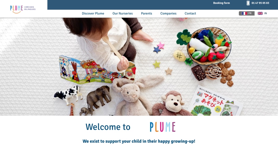 Plume - Childcare Website Examples Plume - Childcare Website Examples